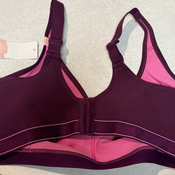 NWT Cacique Lace Bra in Rich Burgundy and Pink 42DDD - Picture 6 of 7
